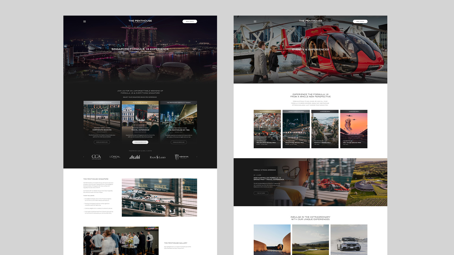 The Penthouse Branding Identity - Website Design Desktop