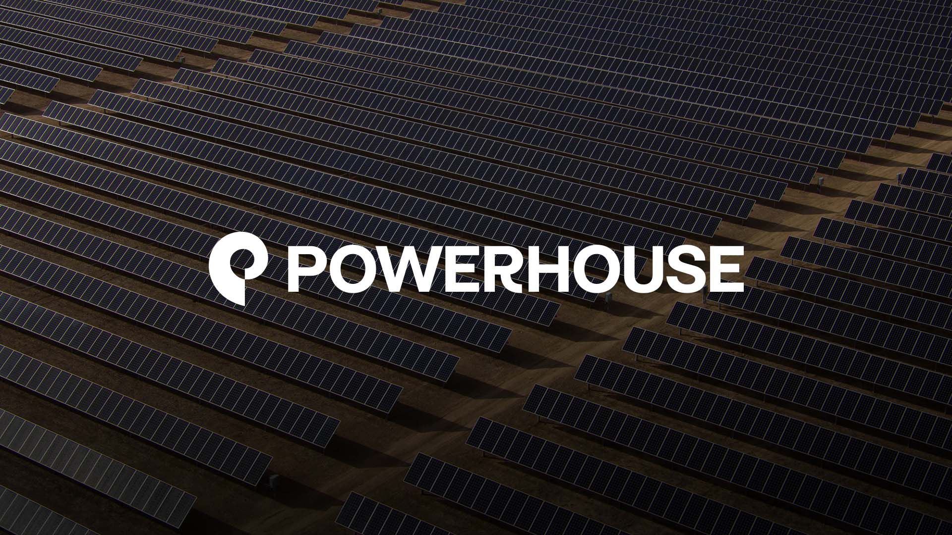 Powerhouse Logotype on Solar Panel Background